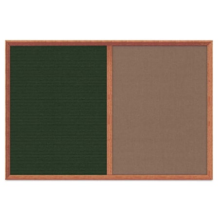 United Visual Products Enclosed Corkboard, 1 Door, 60"x36", 4" Fra, UV3424-SATIN-PEARL UV3424-SATIN-PEARL